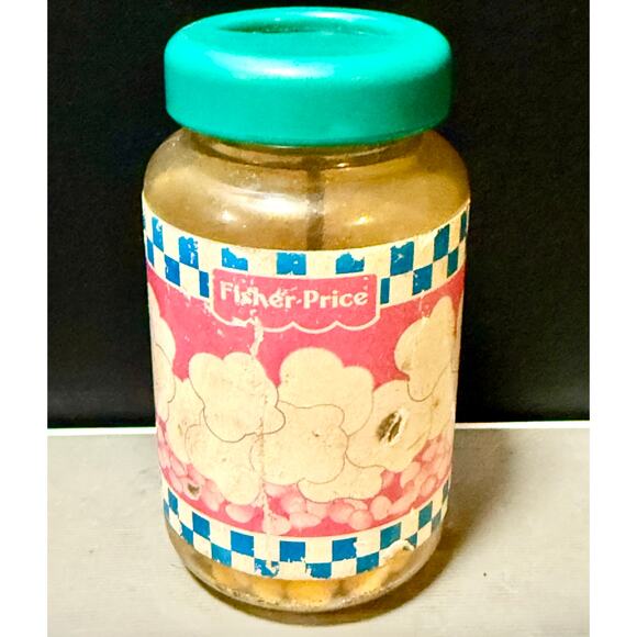 vintage Fisher-Price Fun With Food Poppity Popcorn Kernel Buttery Set container - Picture 1 of 8